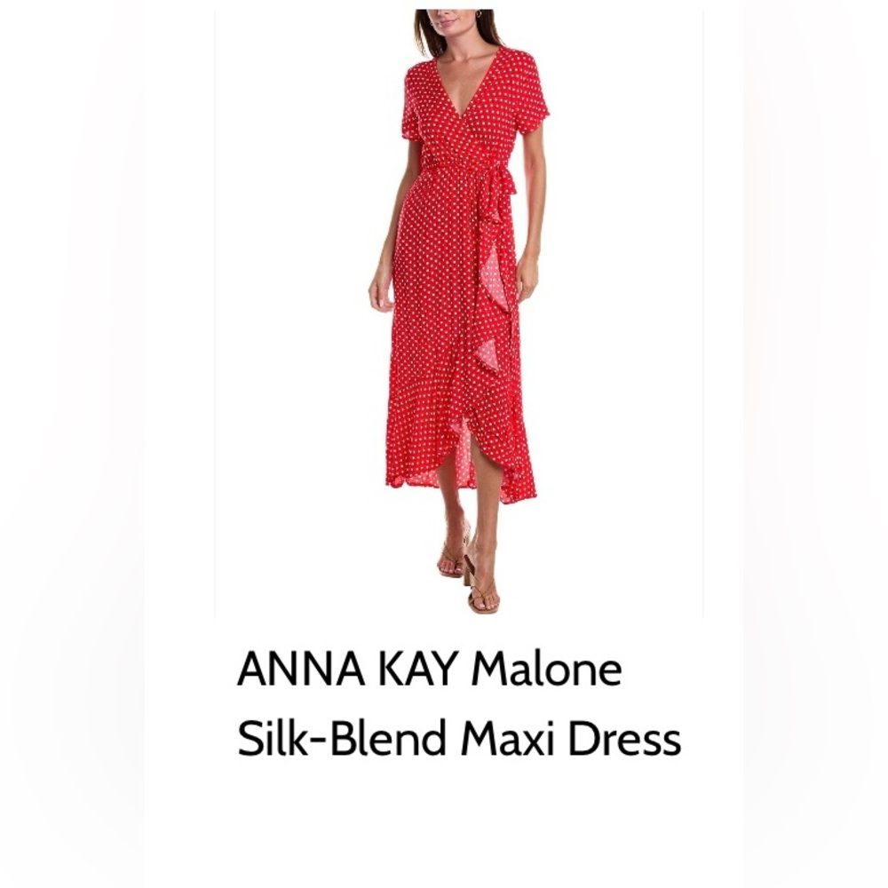 ANNA KAY Red Ruffled Asymmetrical Sundress